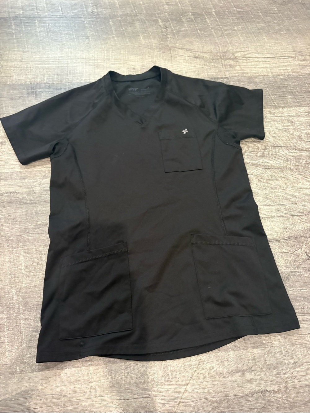 Women’s Black V-Neck Pocket Scrub Top And Pants